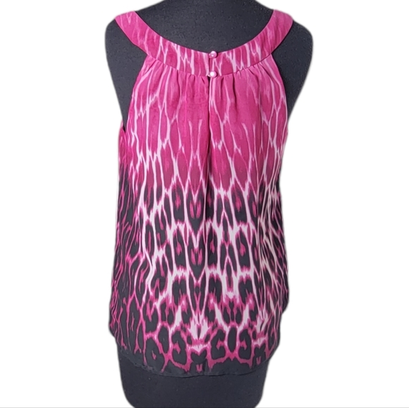 AB Studio printed sleeveless scoop neck top size small - Picture 2 of 6